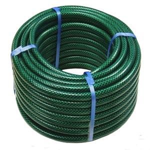 China High Strength Flexible Fiber Reinforced Green PVC Garden Hose factory