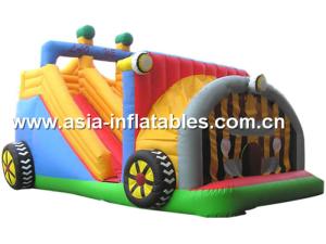 China Backyard Use Inflatable Tractor Slide For Kids Entertainment factory