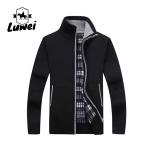Full Zip Male Cardigan Clothing Zip Up Thicken Utility Knit Large Size Men Men's
