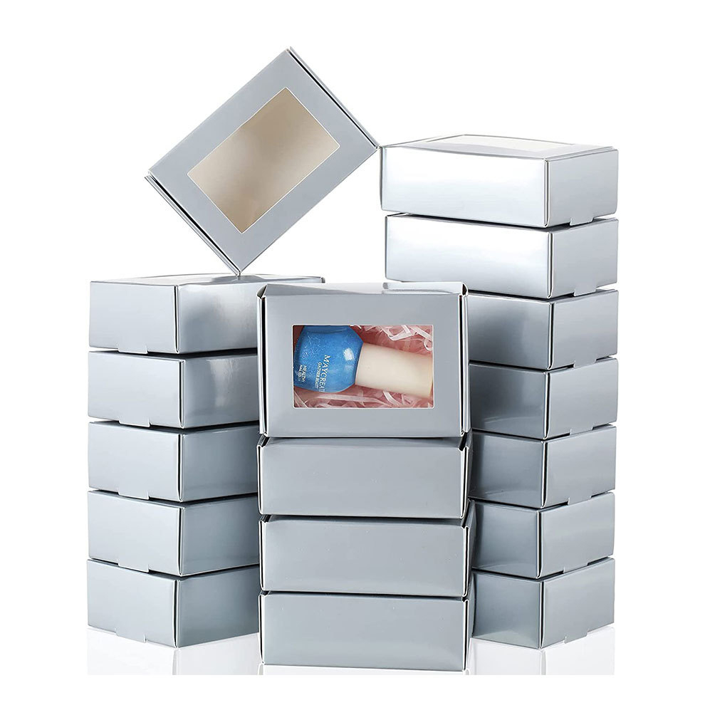 Shampoo Custom Logo Small Airplane Cosmetic Folding Paper Packaging Box with Clear Window