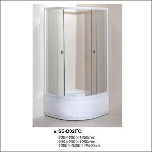 China Woven Glass Glass Shower Cubicles , Corner Shower Enclosures With High Tray factory