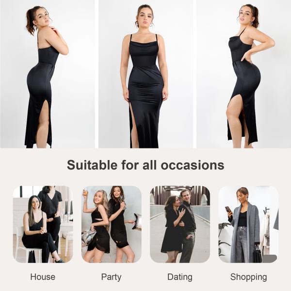 Elastic Waist Maxi Bodycon Dress Custom Built In Corset Bodysuit for Women and Ladies