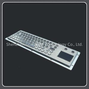 China High Temp Resistant Keyboard With Trackpad , Metal Pc Keyboard For Kiosk factory