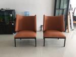Giorgetti Arflex Hug Armchair / Small Brown Leather High Back Armchair