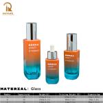 Factory Direct Sale 30ml 100ml 2 Color Gradient Glass Packaging Lotion Pump