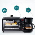 Horizontal Style 9L Breakfast Maker Electric Baking Oven Coffee Machine Frying