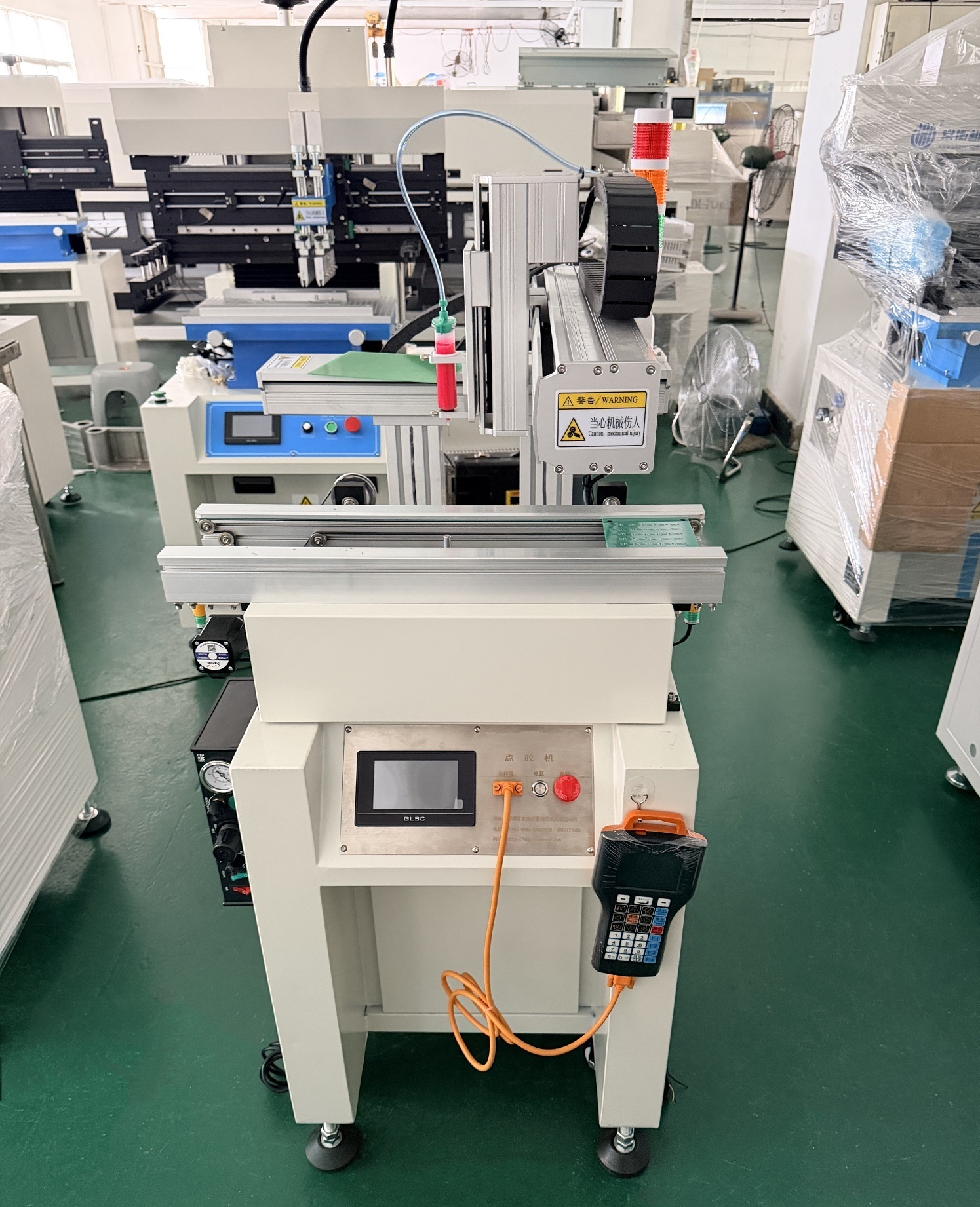 330DJ Inline Glue Dispensing Machine Automatic PCB glue dispenser