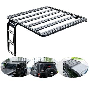 China Lightweight Aluminum Alloy Roof Rack for Wrangler JK 4 Door N.W. 28kg Black Car Roof Racks factory
