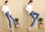 XS - XXL Slim Fit Fashion Ladies Jeans Pant With Rips And Wide Hem 2020