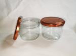 High Transparent food grade Caviar glass Jar standard 8OZ 240ml With Metal Lid