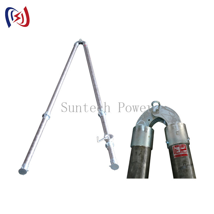 China A Shape Tubular Gin Pole Stringing Tools In Tower Erection Tools factory