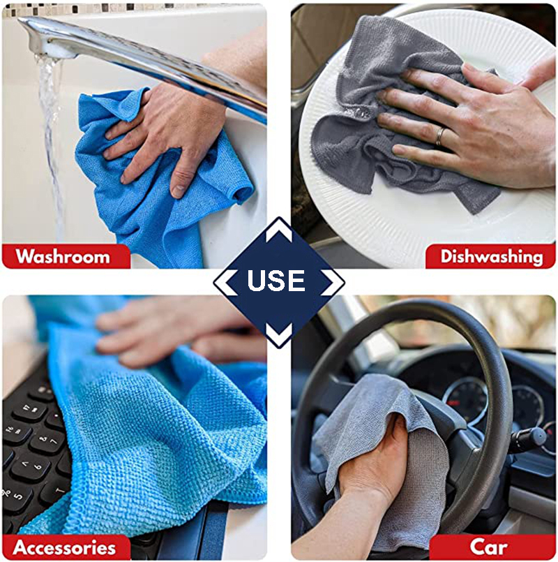 50g Microfiber Cleaning Cloth for Polishing Cars High Quantity 40X40CM All-Season