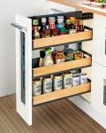 Kitchen Side Pull Out Cabinet Organizer , Pull Out Metal Basket In Iron
