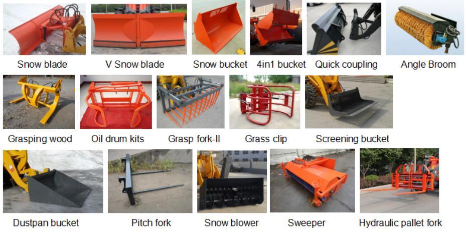 Saving Space 4X4 Mini for Tractor with and Quick Sale Attachment Small Back Hoe Backhoe Loader