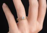 1.0ct Moissanite Diamond Rings , Round Cut Engagement Rings 6.5MM ODM