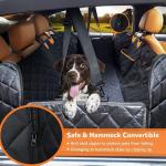Car Rear Seat Mat Oxford Cloth Waterproof Pet Cushion Cover Storage Pockets