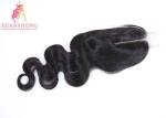 Real Virgin Body Wave Kim Closure Hair, Black Hair 2*6 Transparent Lace Closure