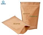 Biodegradable Kraft Paper Coffee Bags 200 Microns Stand Up