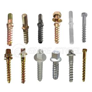 China M16 Railway Dog Spike , Q235 Railway Screw Spike factory
