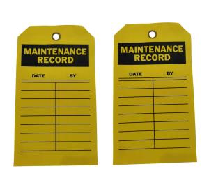 China 7&quot; Height X 4&quot; Width PVC Plastic Tags Cardstock B-853 Black On Yellow Inspection factory