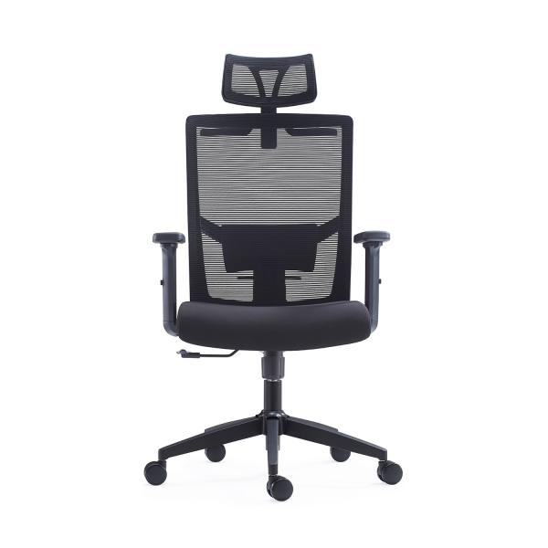 China ODM Black Ergonomic Mesh Swivel Office Chair With Coat Hanger factory