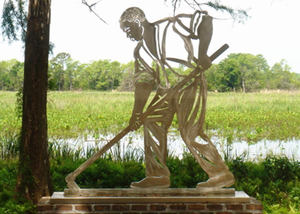 Stainless Steel Outdoor Metal Sculpture , Metal Figure Sculpture For Public