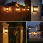 Patent Design Solar garden Lights LED outdoor waterproof Vintage wall light