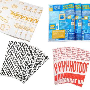 China Eco-friendly customized biodegradable greaseproof paper hamburger sandwich packaging paper on sale