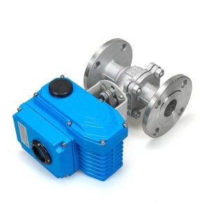 AC220V 24VDC 12VDC 4 - 20mA Electric Actuator Water Flow Control Ball Valve