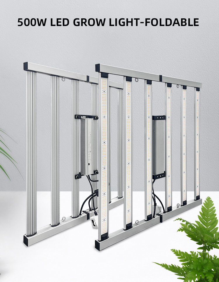 Indoor 4x4 ft Coverage Dimmable Full Spectrum 500W Led Growing Light Bar for Veg Medical Plant