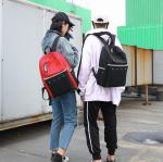 New fashion designs summer outdoor leisure canvas bagsbackpack ,student bag for