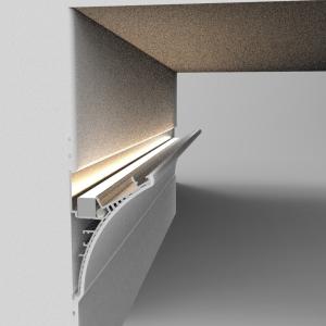 China 44*108mm Big Size Plaster LED Profile Anodized Drywall Gypsum Wide LED Channel factory