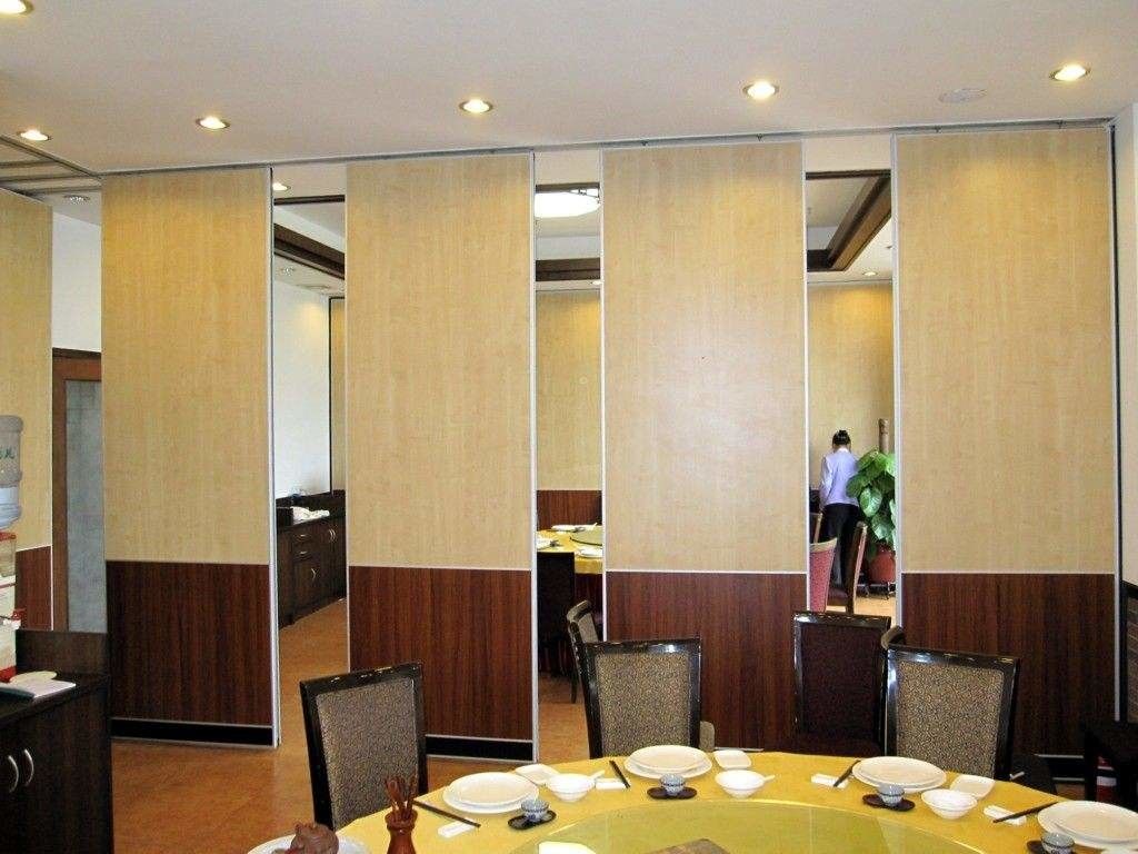 Folding Movable Conference Room Partition Walls Single Or Double Roller On Panel