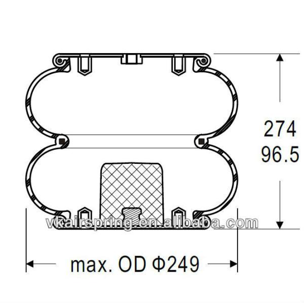4848 Natural Rubber Air Bag Suspension Spring/ 2B9-201 Air Ride Suspension
