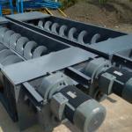 Municipal Sewage Double Screw Conveyor , 400mm Dewatering Screw Conveyor