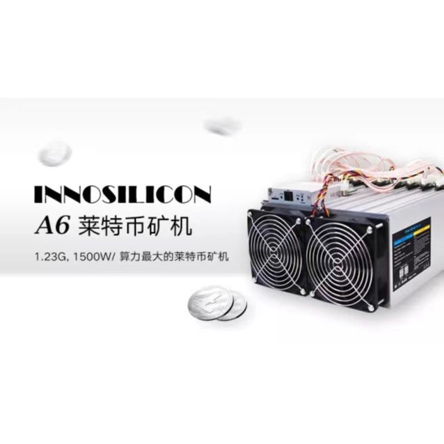 LTC Scrypt Innosilicon Asic Miner A6 1.23gh 1500w 80db 9.31kg