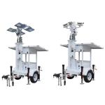 DC24V Mobile Solar Surveillance Trailer With 2*435W Solar Panels