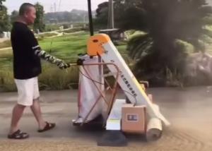 China Mobile Self Walking Grain Collecting And Bagging Machine ISO certified factory