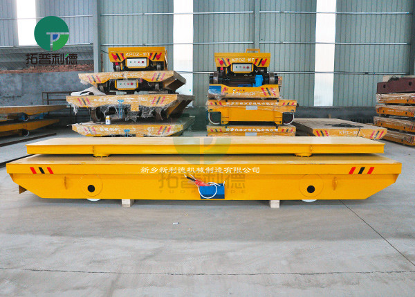 China Open Dies Handling Cable Drum Power Steerable Railway Transfer Trolley With Hydraulic Lifting Device factory