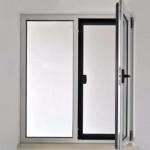 White UPVC / PVC Tilt And Turn Window Double Glazed Glass Window With Mosquito