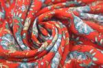 Exotic Beach Printed Ladies Plus Size Dresses With Flare Cuff For Summer
