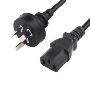 China 7.5A 10A 250V AU Australia Standard SAA Approved Power Cord AC Wire Extension Cable Electric Plug Power Cables factory
