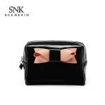 Portable Multi Functional Small Black Travel PU Makeup Bag
