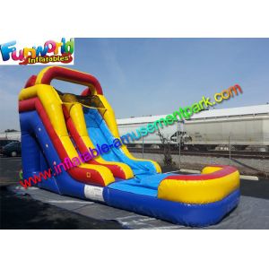 1000D PVC Tarpaulin Mini Inflatable Water Slide , Inflatable Wet Slides