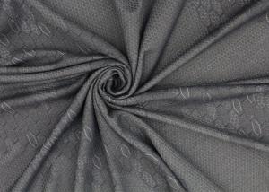 China 260gsm Mattress Quilting Fabric Linen Gray Polyester Knitted Jacquard Protective Fabric factory