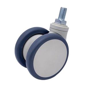 China 5 Inch Twin Polyurethane Caster Wheels For Trolley Medical Equipment factory
