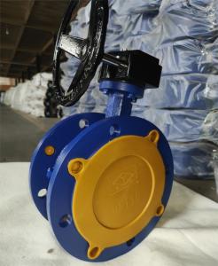 China Cast Iron Rubber Lined Flanged Butterfly Valve Customized Dn 100mm 125mm 150mm factory