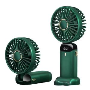 China Top Selling Portable Led Display Mini USB Rechargeable Fans Summer Desk Handheld Air Conditioner Cooler for Outside Travel Fold factory