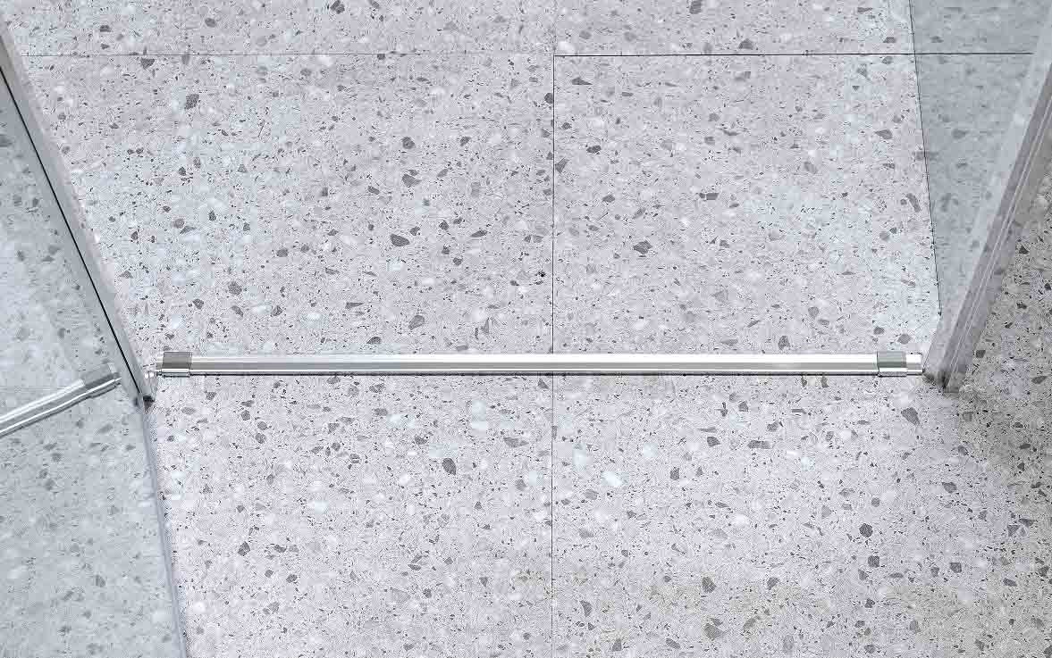 Square Shower Enclosures 6/8mm Tempered Glass And Chromed Alum Frame