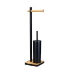 21*18*67cm Multifunctional Matt White Toilet Roll Holder Stand And Bamboo Toilet